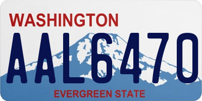WA license plate AAL6470