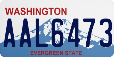 WA license plate AAL6473