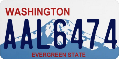 WA license plate AAL6474