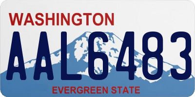 WA license plate AAL6483