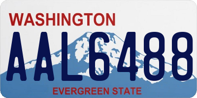 WA license plate AAL6488