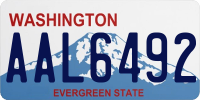 WA license plate AAL6492