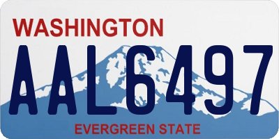 WA license plate AAL6497