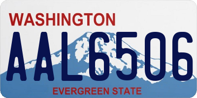 WA license plate AAL6506