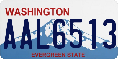 WA license plate AAL6513