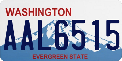 WA license plate AAL6515