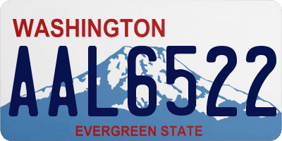 WA license plate AAL6522