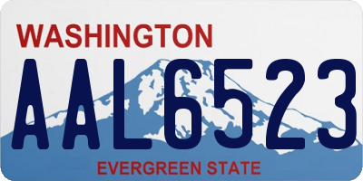 WA license plate AAL6523