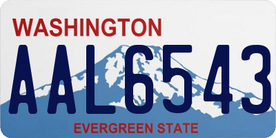 WA license plate AAL6543