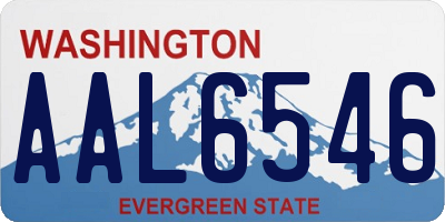 WA license plate AAL6546