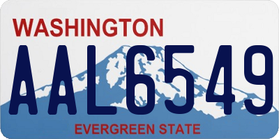 WA license plate AAL6549