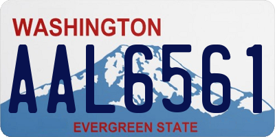 WA license plate AAL6561