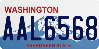 WA license plate AAL6568