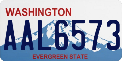 WA license plate AAL6573