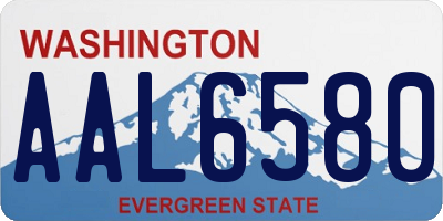 WA license plate AAL6580