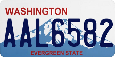 WA license plate AAL6582