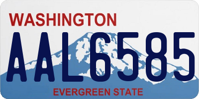 WA license plate AAL6585