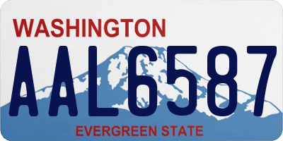 WA license plate AAL6587