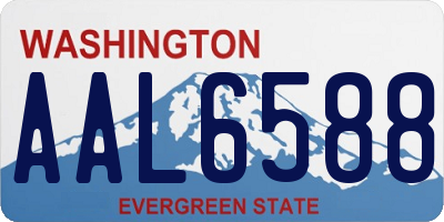 WA license plate AAL6588