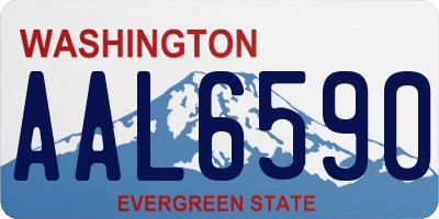 WA license plate AAL6590