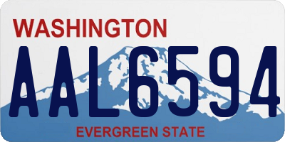 WA license plate AAL6594