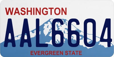 WA license plate AAL6604