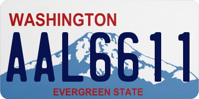 WA license plate AAL6611