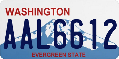 WA license plate AAL6612