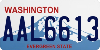 WA license plate AAL6613