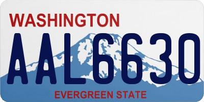 WA license plate AAL6630
