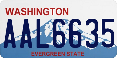 WA license plate AAL6635