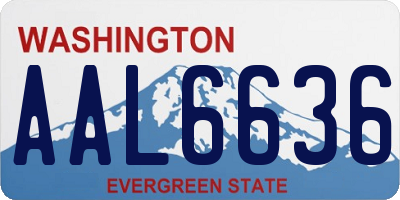 WA license plate AAL6636