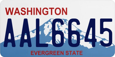 WA license plate AAL6645