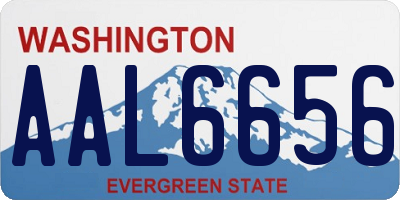 WA license plate AAL6656
