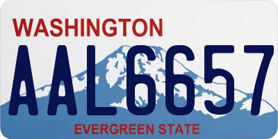 WA license plate AAL6657