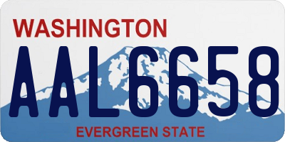 WA license plate AAL6658