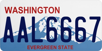 WA license plate AAL6667