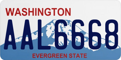 WA license plate AAL6668