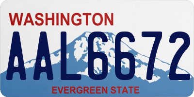 WA license plate AAL6672