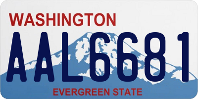 WA license plate AAL6681