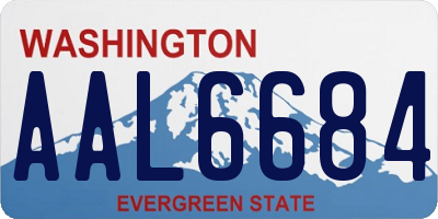 WA license plate AAL6684