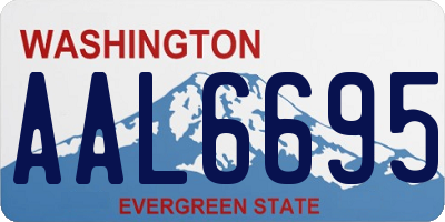 WA license plate AAL6695
