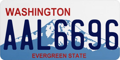 WA license plate AAL6696