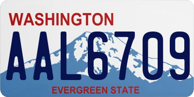WA license plate AAL6709
