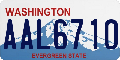WA license plate AAL6710