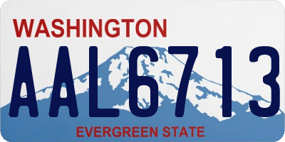 WA license plate AAL6713