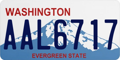 WA license plate AAL6717