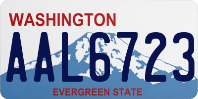 WA license plate AAL6723
