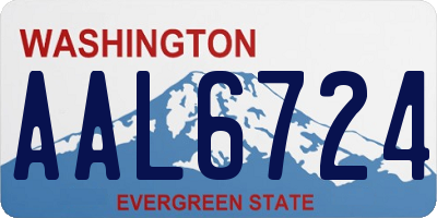 WA license plate AAL6724
