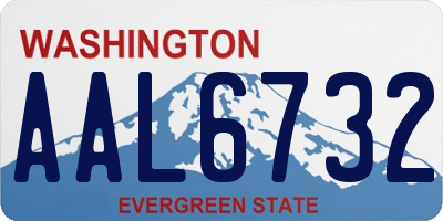 WA license plate AAL6732